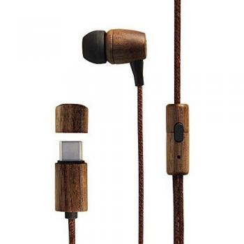 Auriculares Eco de Madera de Nogal con Micrófono y Control Talk Tipo C - Energy Sistem 450701
