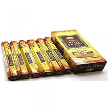 Incienso Palo Santo - Caja Completa con 6 tubos Hexagonales con 20 Varillas cada tubo - Aromaterapia - Meditación - Relajación - Yoga - Incienso Esotérico - Aroma Agradable