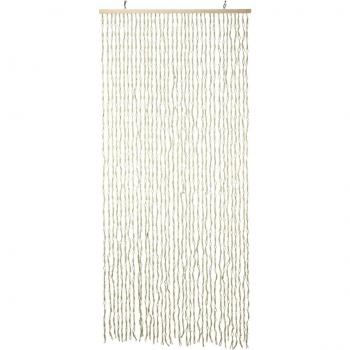 Cortina de puerta H&S Collection 90x200 cm Estampado Multicolor Bambú Natural