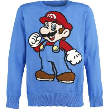 Nintendo Sweater -L- Mario, blau