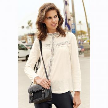 Camiseta de cuello mao by VencaStyle,Crudo,XL