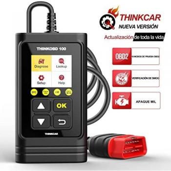 OBD2 Diagnosis, Thinkcar THINKOBD100 Diagnosis Coche, Capacidades OBD2 Completas Herramientas de diagnóstico OBD-II,Dispositivo Universal de Lectura de vehículos para Todos los protocolos OBDII