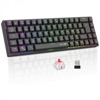 Teclado Gamer Mecánico Triple Modo KEYZ TITAN - Inalámbrico - RGB - Interruptor Rojo