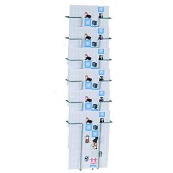 Soporte de Literatura A4 Twinco con 6 Compartimentos, Color Plata