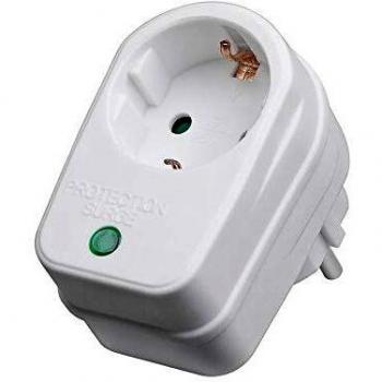 Goobay 3500W Surge Protector Interruptor de protección de red y sobretensión, Color Blanco