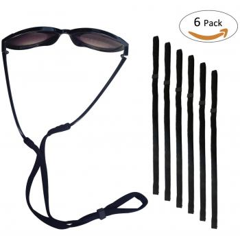 Philonext 6 Pcs Deportes gafas de sol soporte correa, Universal Fit cuerda retención, sistema de retención de gafas, gafas negro