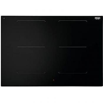 Piano Cottura a Induzione De'Longhi SLI 754 - 75 cm, 4 Zonas, Color Negro, Funciones Chef Cook y Melting Automático