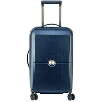 Delsey Turenne 55 cm Blue Cabin Trolley with 4 Wheels and Polycarbonate Shell