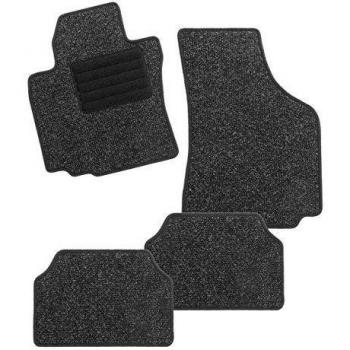 CarFashion 257160 Juego de alfombrillas, 4 piezas, Negro