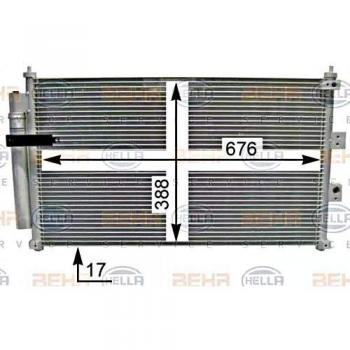 Behr hella service 8fc 351 344094 condensador aire acondicionado