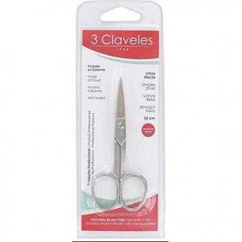3 Claveles - Tijeras de uñas rectas