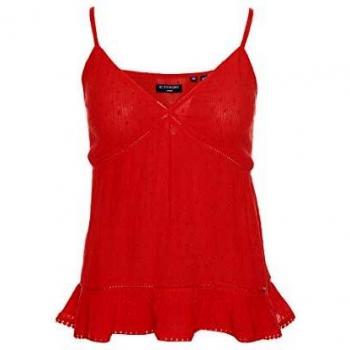Superdry - Camiseta de tirantes para mujer Color rojo manzana. 36