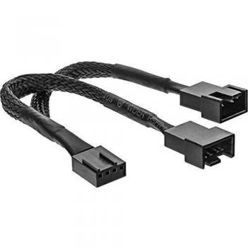 Cable Y de Alimentación para Ventiladores PWM 4 Pines, 0.15m, Negro - InLine