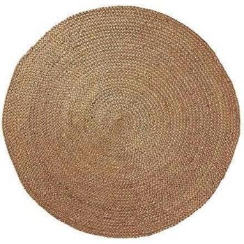 Kave Home - Alfombra Doc Redonda Ø 100 cm de Yute Natural