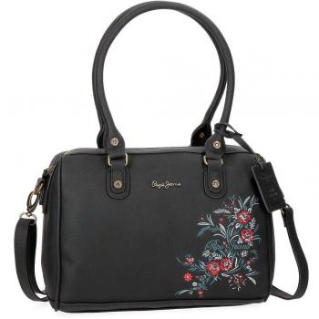 Pepe Jeans 7327161 Lala Bolso Bandolera, 30 cm, 9.9 litros, Negro