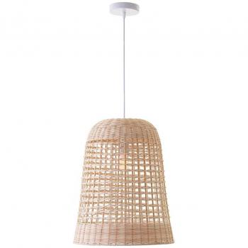 Lámpara de Techo Interior AMAYA NATURAL Beige Ratan D38CM con Montura Eléctrica E27