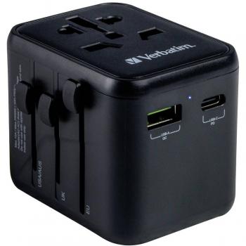 Verbatim Universal Travel Adapter 20W Black