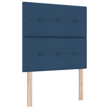 Cabecero LED Azul con Luces de Tiras, 80 cm, Tela, VidaXL