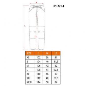 Pantalón de trabajo Denim con rodillas reforzadas, talla XXL