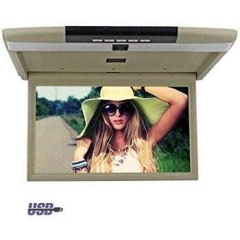 2016 NUEVOS 15 del coche de HD 1366 x 768 pantalla digital con monitor automš¢tico modulador de FM Over Head abatible y extrašªble LED Backilt LCD Monitor USB SD Entrada de control remoto de la ayuda 1080P 2AV všªdeo de las multimedias