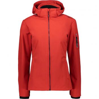 CMP Women's Waterproof Hooded Softshell Jacket Red