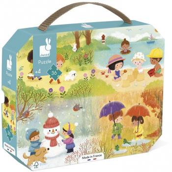 Puzzle Janod Estaciones 36 Piezas Multicolor