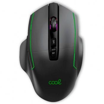 Ratón Inalámbrico Gaming Cool Lagoon 2 en 1 Bluetooth LED RGB Negro