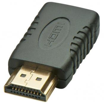 Lindy Mini HDMI to HDMI Adapter, Black - 1x HDMI Plug to 1x Mini HDMI Socket