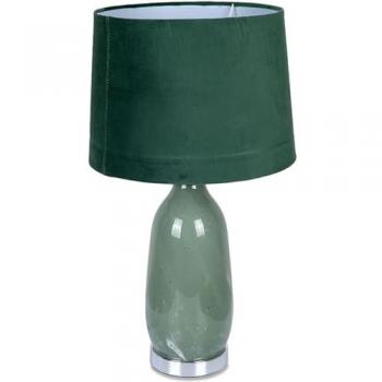 Lámpara de Cristal Verde Emerald con Tulipa Verde - Iluminación Elegante 33x57x33 cm
