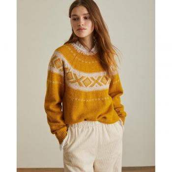 Jersey Jacquard con Alpaca para Mujer
