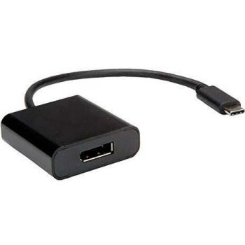 Adaptador USB 3.1 Tipo C Macho a DisplayPort Hembra 4K@60Hz Negro 10 cm