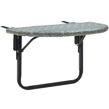 Sonata Balkon Table, Grey, 60x60x50 cm, Poly Rattan