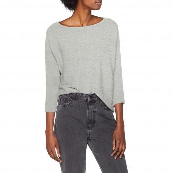 Vero Moda Vmnora 3/4 Boatneck Blouse Noos, suéter para Mujer, Gris