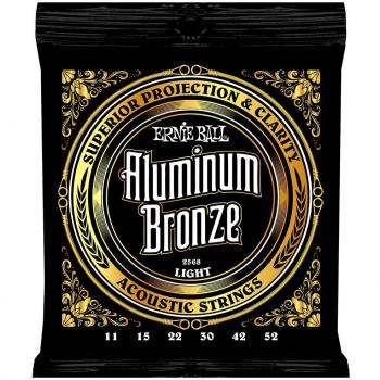 Ernie Ball Light Aluminum Bronze Acoustic Guitar Strings - 11-52 Gauge