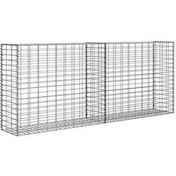 vidaXL Gabion Basket Galvanised Steel 85x30x200 cm