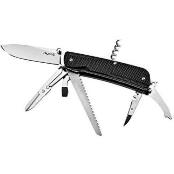 Ruike LD42-B Black Multifunctional Folding Knife with 18 Functions and G10 Handle