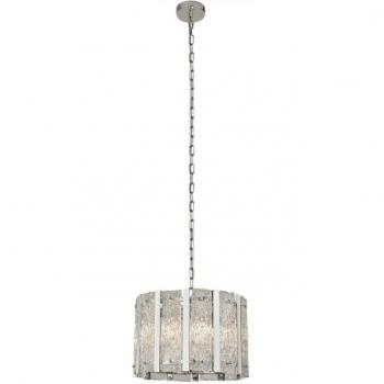 Colgante Alessandra Acero dulce Plata satinada 5 bombillas 29cm