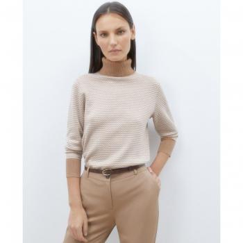 Jersey jacquard espiga de mujer