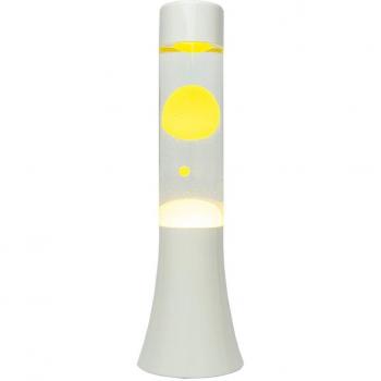 Lámpara de lava mini amarilla y blanca de Fisura