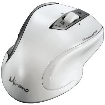 Hama Mirano - Ratón (RF inalámbrico, Laser, Juego, baterías, AA, Driver CD) Color blanco