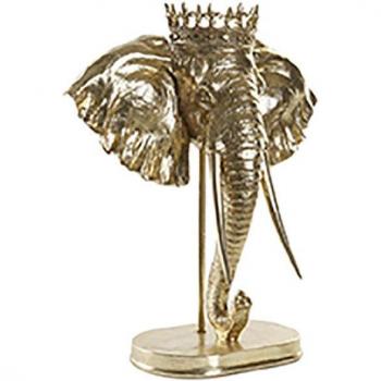 Figura resina 49x26,5x57 elefante dorado