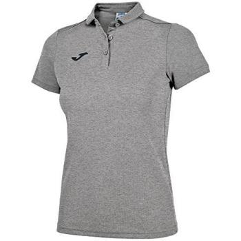 Joma Hobby Women's Short Sleeve Polo Shirt Light Grey Melange