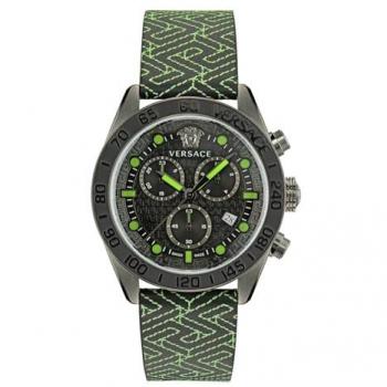 Versace Greca Dome Swiss Made Chronograph Men's Watch with Sapphire Glass