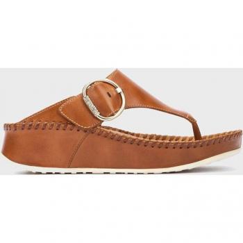 Sandalias de cuña de piel MARINA W1C con detalle de hebilla decorativa