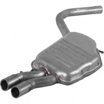 Silenciador trasero 4MAX 0219-01-01027 con características de alta eficiencia en reducción de ruido, diseño optimizado para mejorar el flujo de gases, fabricado en acero inoxidable resistente a la corrosión y compatible con múltiples