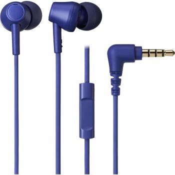 Auriculares Intra-auriculares con Control Remoto y Micrófono Azul de Plástico Reciclado Antibacteriano Audio-Technica ATH-CK350XiS