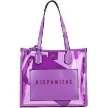 Bolso Shopper Bag lila de vinilo con bolsa interior Hispanitas para mujer