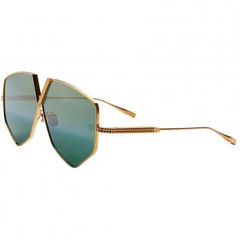 Valentino Gold Sunglasses for Everyday Use, Yellow female, Size: 64 MM