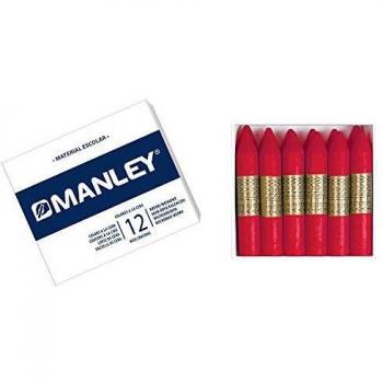 Manley 10 - Ceras, 12 unidades, Color carmín