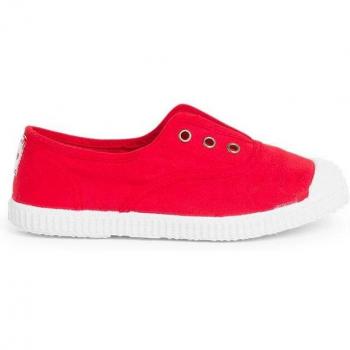 Zapatillas de lona para niños con puntera de goma y cierre elástico sin cordones